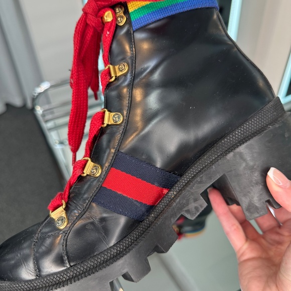 Gucci Rainbow Combat Boot - Picture 5 of 6